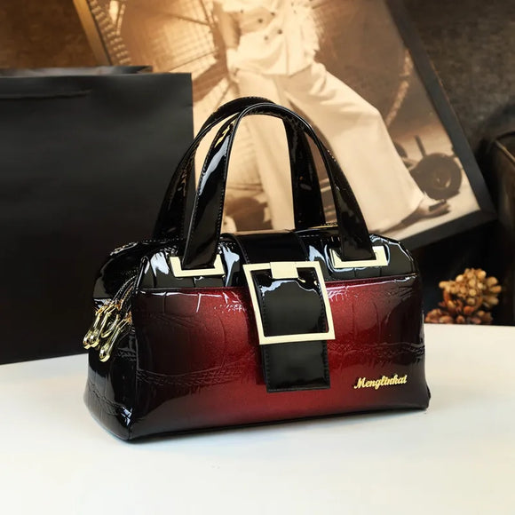 New Fashion Women Handbag Shoulder Messenger Middle-aged Leather Bag