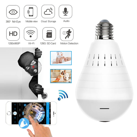 Home Security LED Light Bulb IP Surveillance Camera