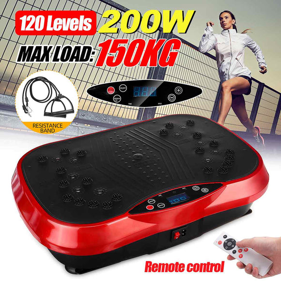 110V Exercise Fitness Slim Vibration Machine Body Trainer Plate Platformody Shaper Exercise Fitness Trainer Resistance Bands