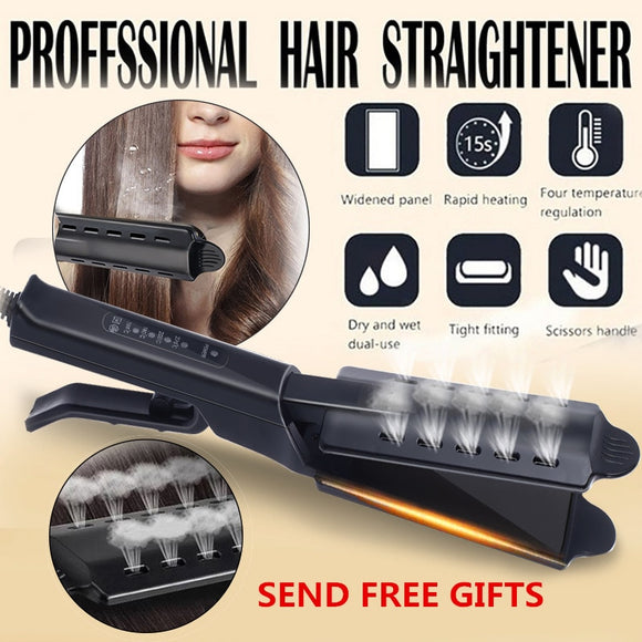 4 gear Temperature Adjustment Ceramic Tourmaline Flat Iron Steam Hair Straightener