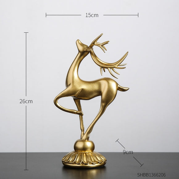 Deer Statue Art Sculpture Abstract Office Desk Décor